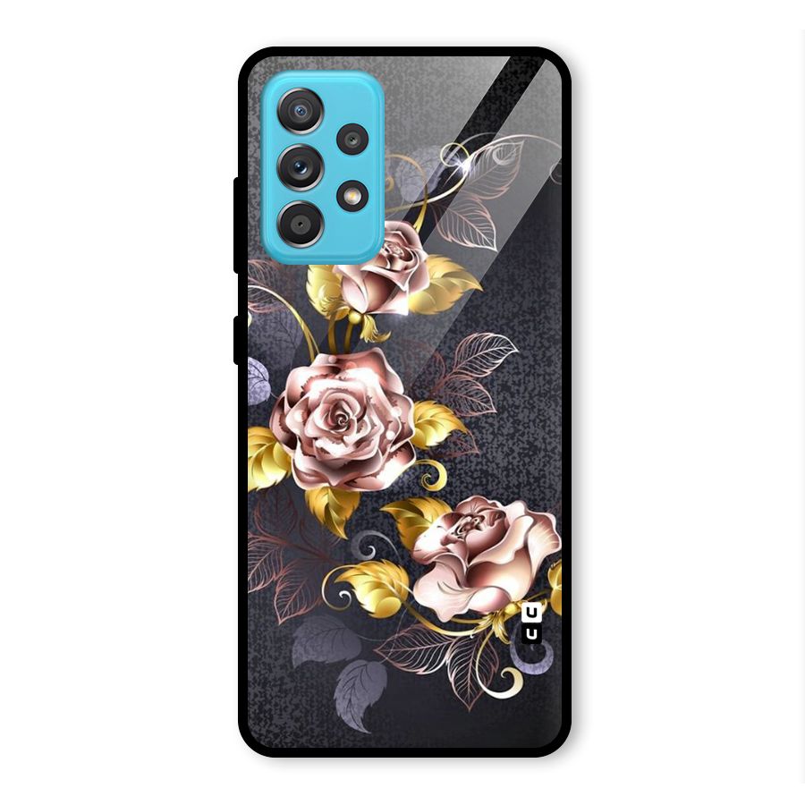 Beautiful Old Floral Design Glass Back Case for Galaxy A52s 5G