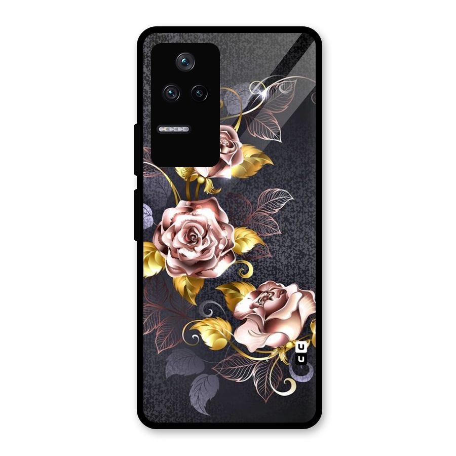 Beautiful Old Floral Design Glass Back Case for Poco F4 5G