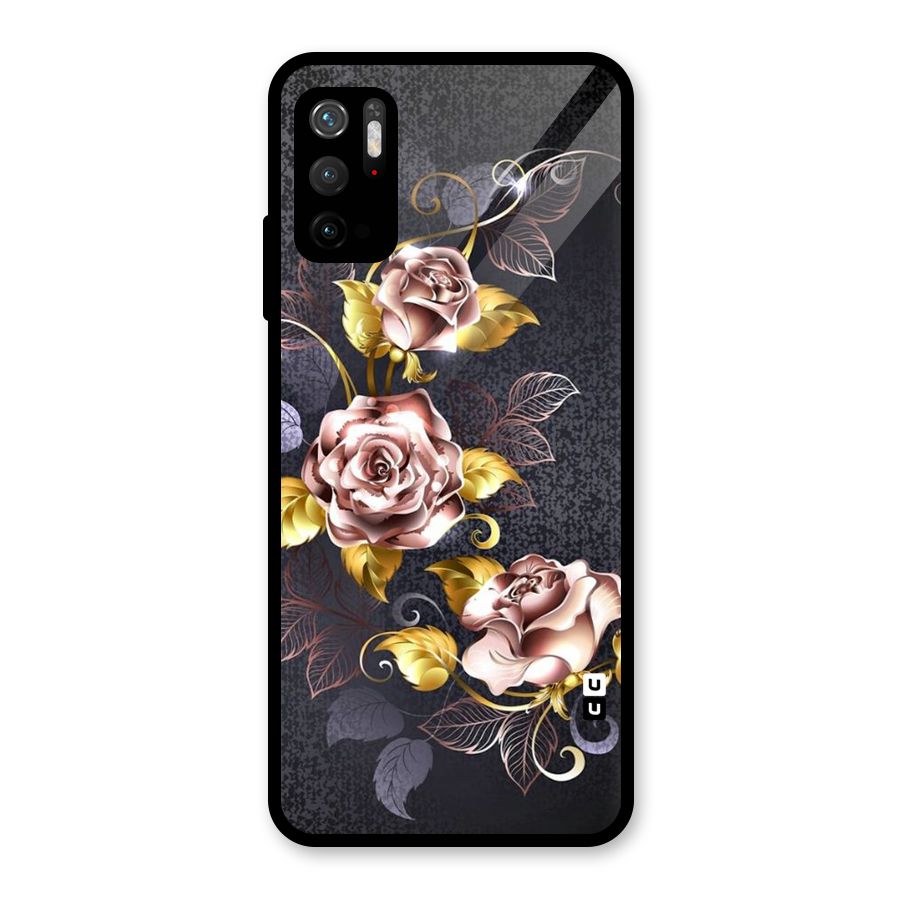 Beautiful Old Floral Design Glass Back Case for Poco M3 Pro 5G