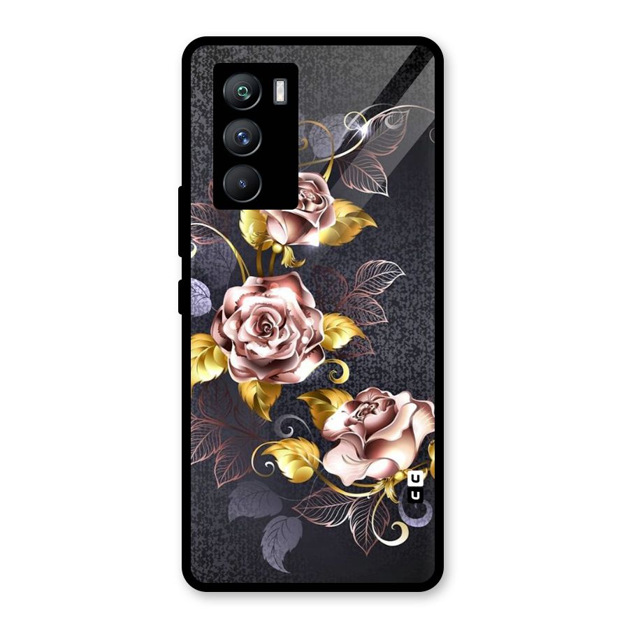 Beautiful Old Floral Design Glass Back Case for Vivo iQOO 9 SE