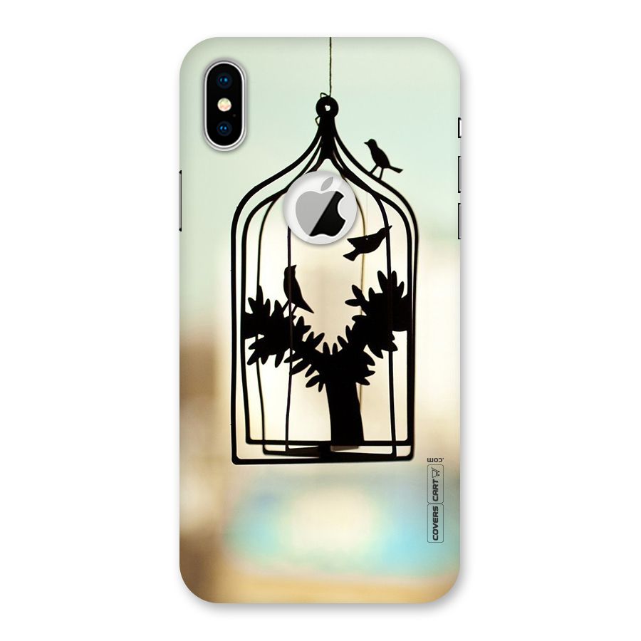 Beautiful Pegion Cage Back Case for iPhone X Logo Cut