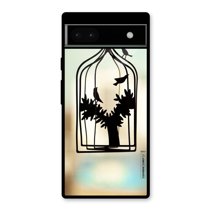 Beautiful Pegion Cage Glass Back Case for Google Pixel 6a