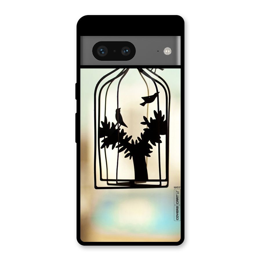 Beautiful Pegion Cage Glass Back Case for Google Pixel 7