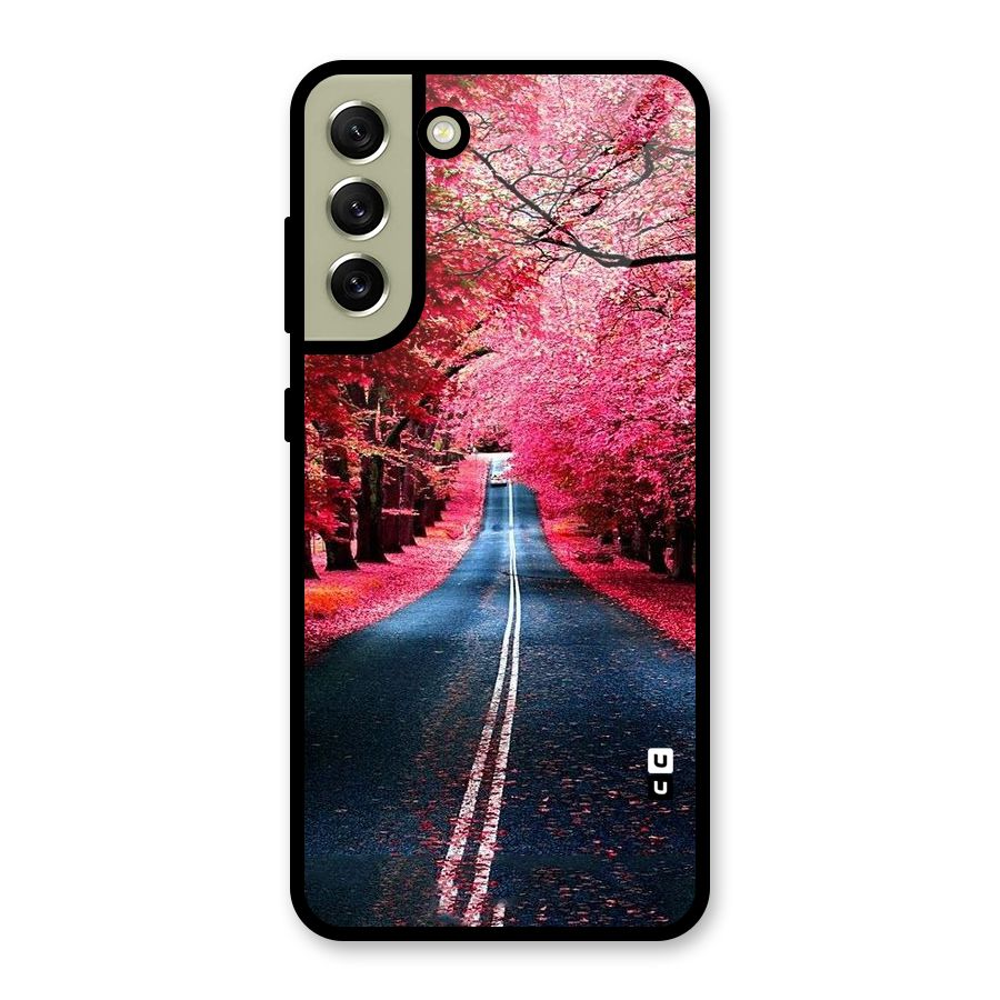 Beautiful Red Trees Glass Back Case for Galaxy S21 FE 5G
