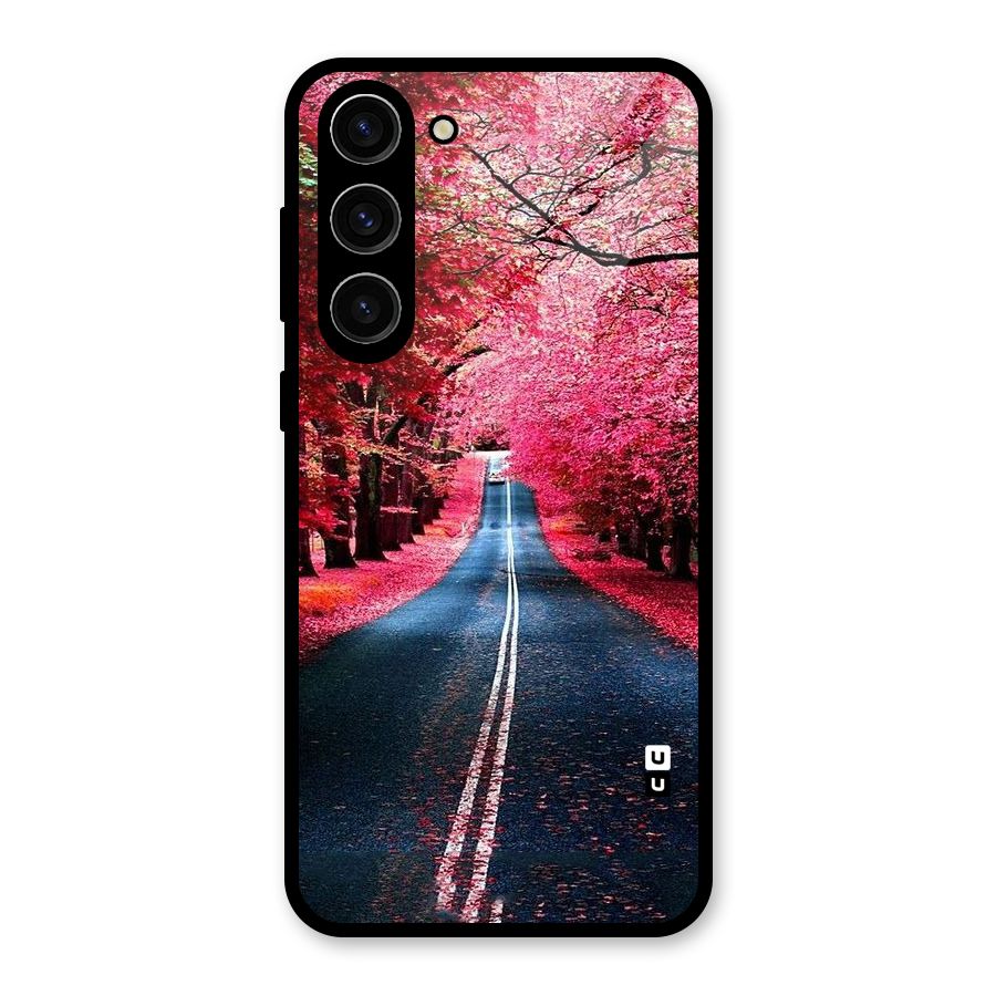 Beautiful Red Trees Glass Back Case for Galaxy S23 Plus