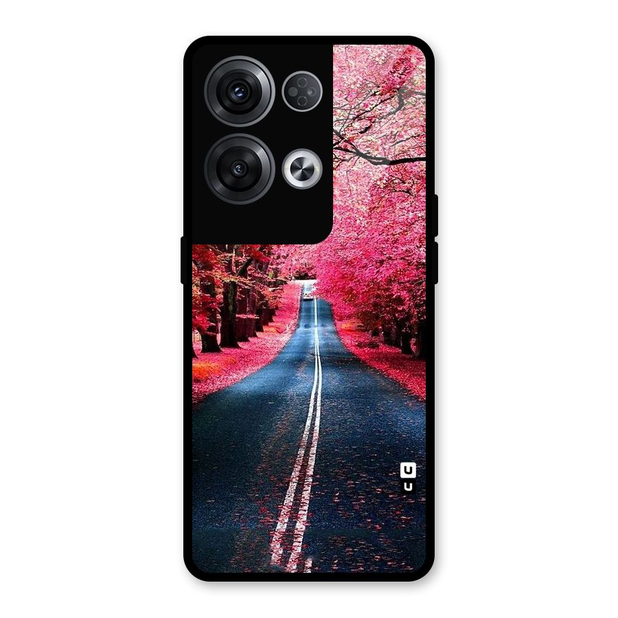 Beautiful Red Trees Glass Back Case for Oppo Reno8 Pro 5G
