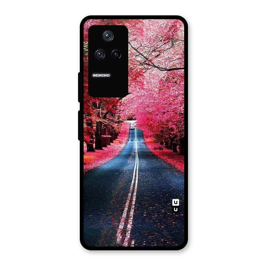 Beautiful Red Trees Glass Back Case for Poco F4 5G