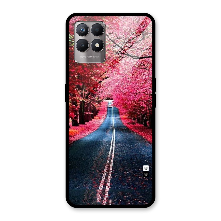 Beautiful Red Trees Glass Back Case for Realme Narzo 50