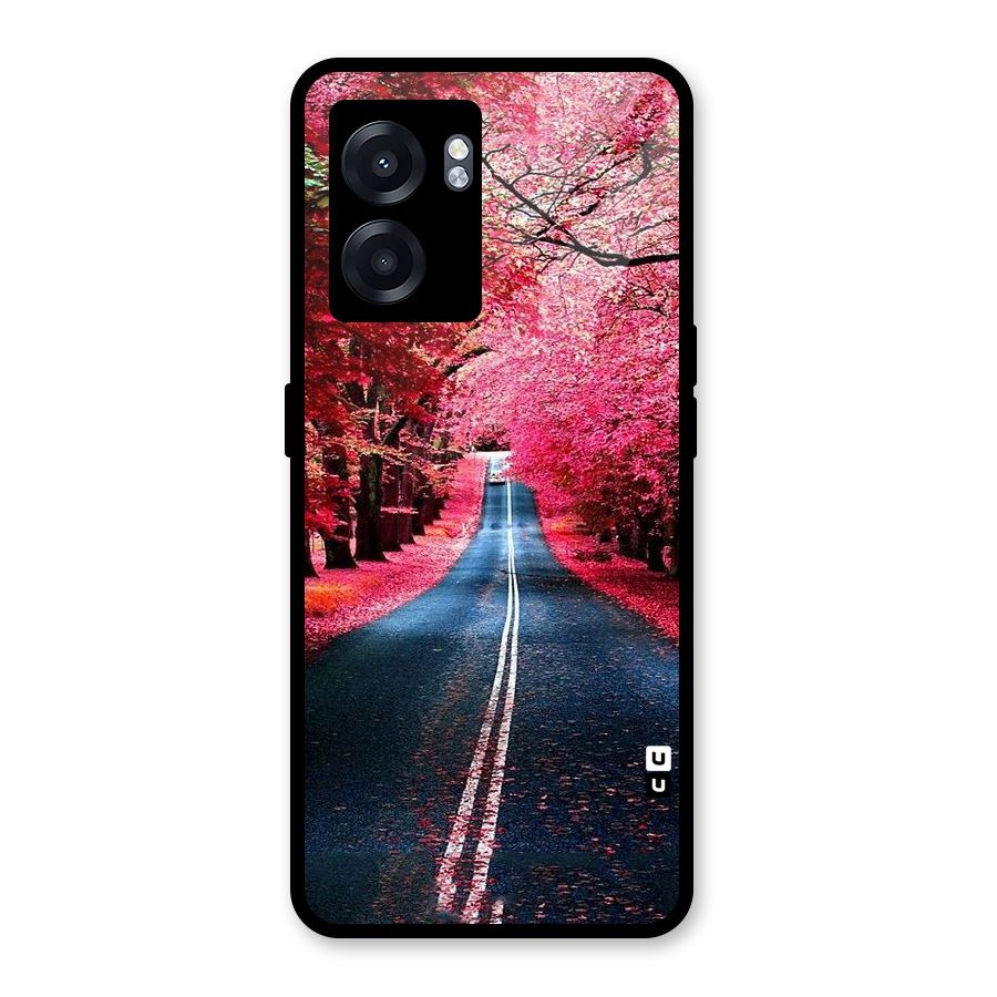 Beautiful Red Trees Glass Back Case for Realme Narzo 50 5G