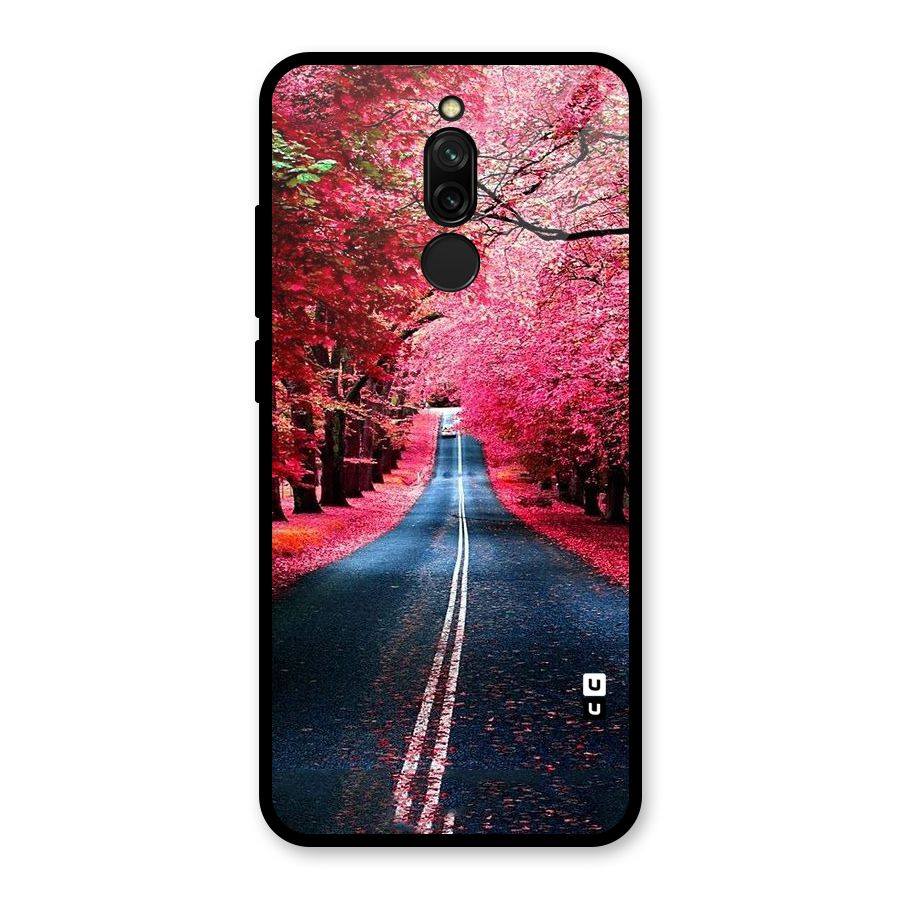 Beautiful Red Trees Glass Back Case for Redmi 8