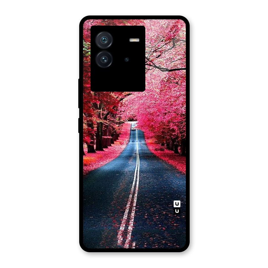 Beautiful Red Trees Glass Back Case for Vivo iQOO Neo 6 5G