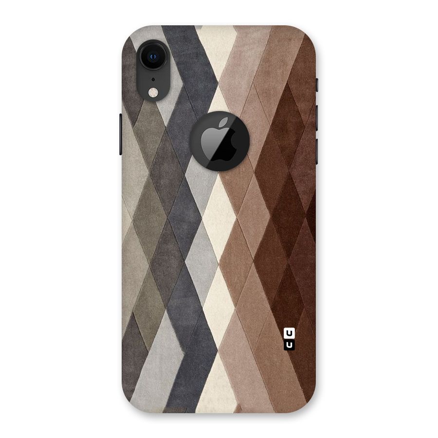 Beautiful Shades Of Diamonds Back Case for iPhone XR Logo Cut