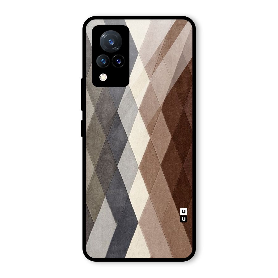 Beautiful Shades Of Diamonds Glass Back Case for Vivo V21 5G