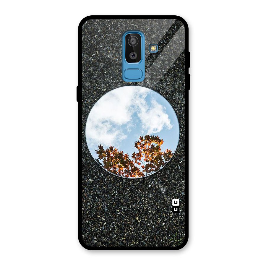 Beautiful Sky Leaves Glass Back Case for Galaxy J8