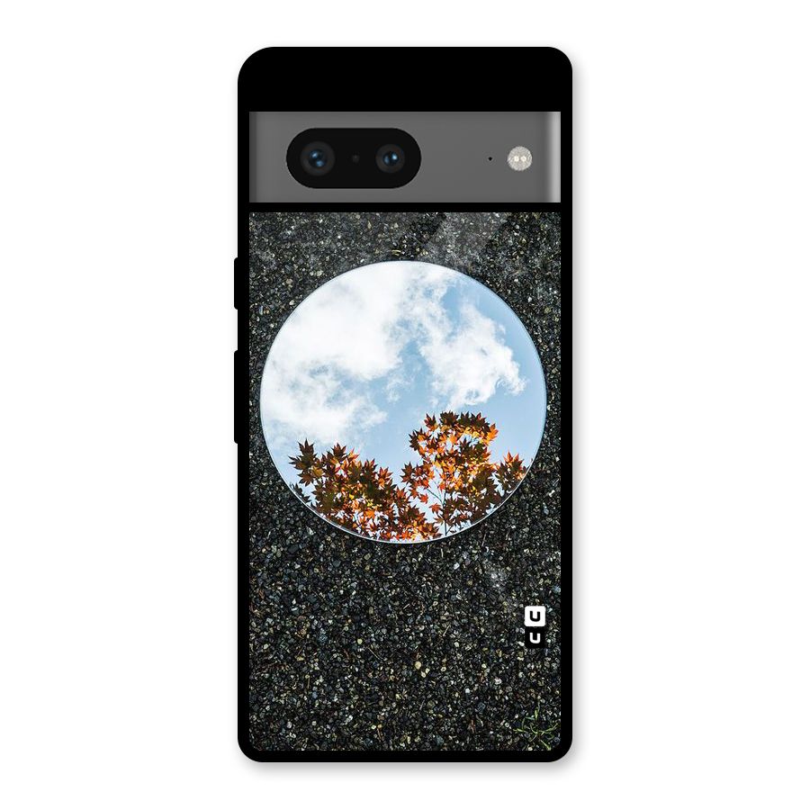 Beautiful Sky Leaves Glass Back Case for Google Pixel 7