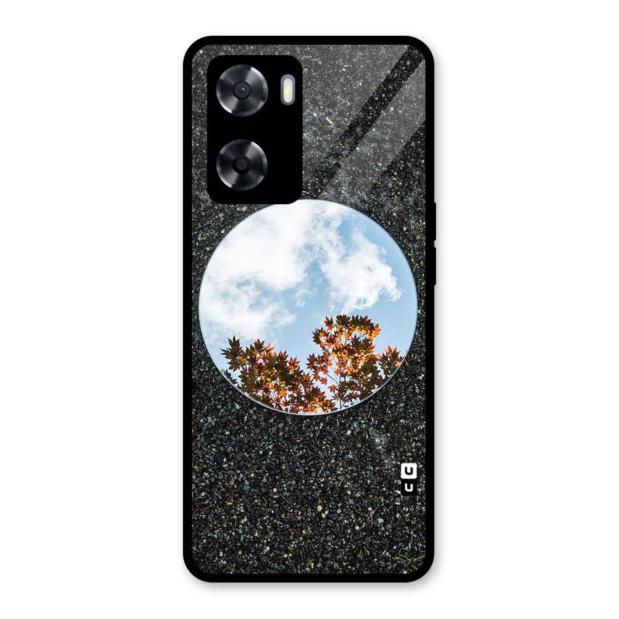 Beautiful Sky Leaves Glass Back Case for Oppo A57 2022