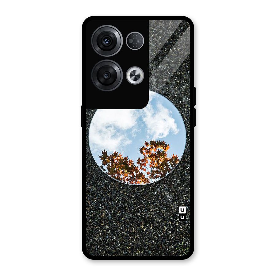 Beautiful Sky Leaves Glass Back Case for Oppo Reno8 Pro 5G