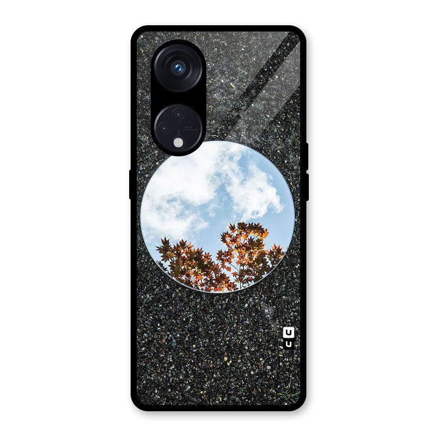 Beautiful Sky Leaves Glass Back Case for Reno8 T 5G