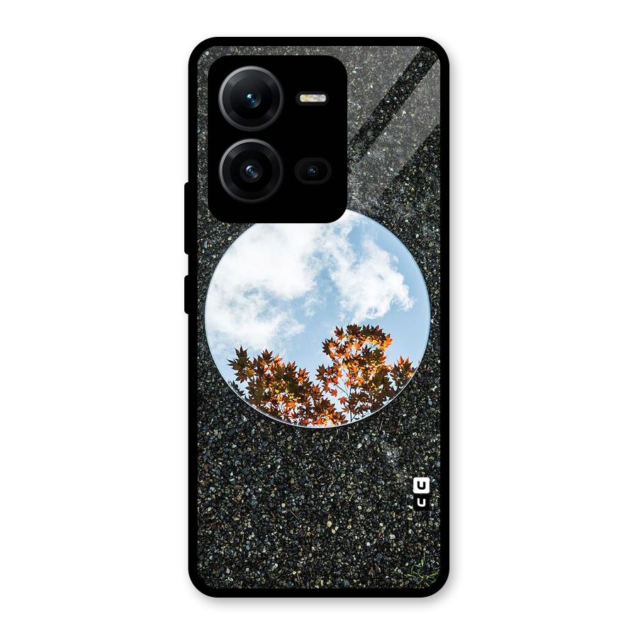 Beautiful Sky Leaves Glass Back Case for Vivo V25
