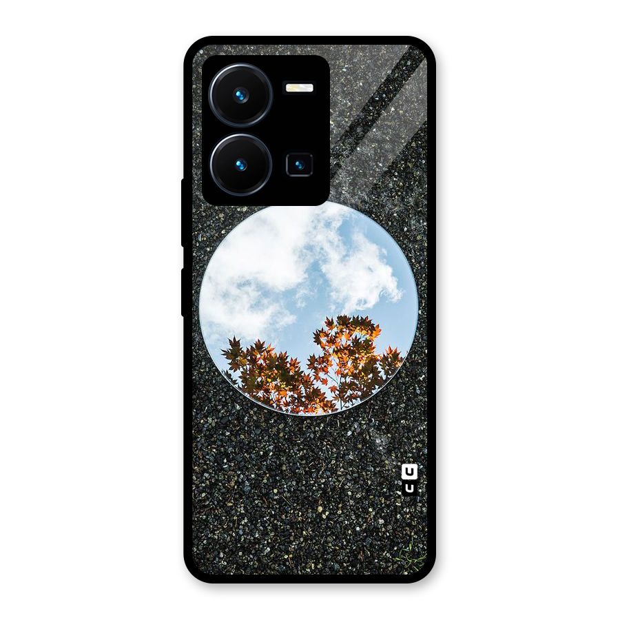 Beautiful Sky Leaves Glass Back Case for Vivo Y35
