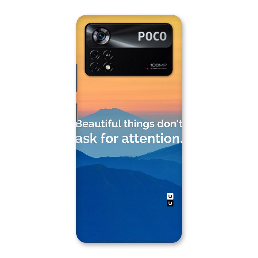 Beautiful Things Quote Back Case for Poco X4 Pro 5G