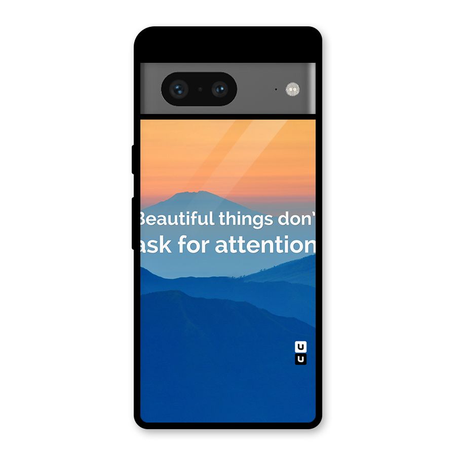 Beautiful Things Quote Glass Back Case for Google Pixel 7