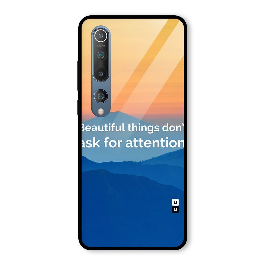 Beautiful Things Quote Glass Back Case for Mi 10