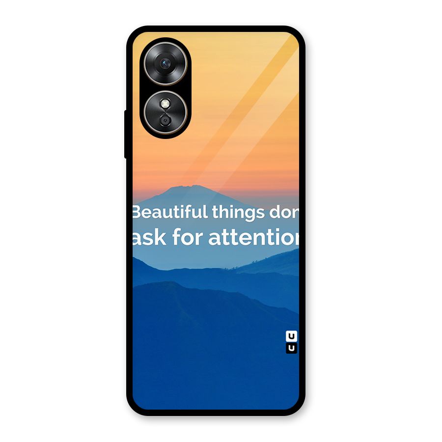 Beautiful Things Quote Glass Back Case for Oppo A17