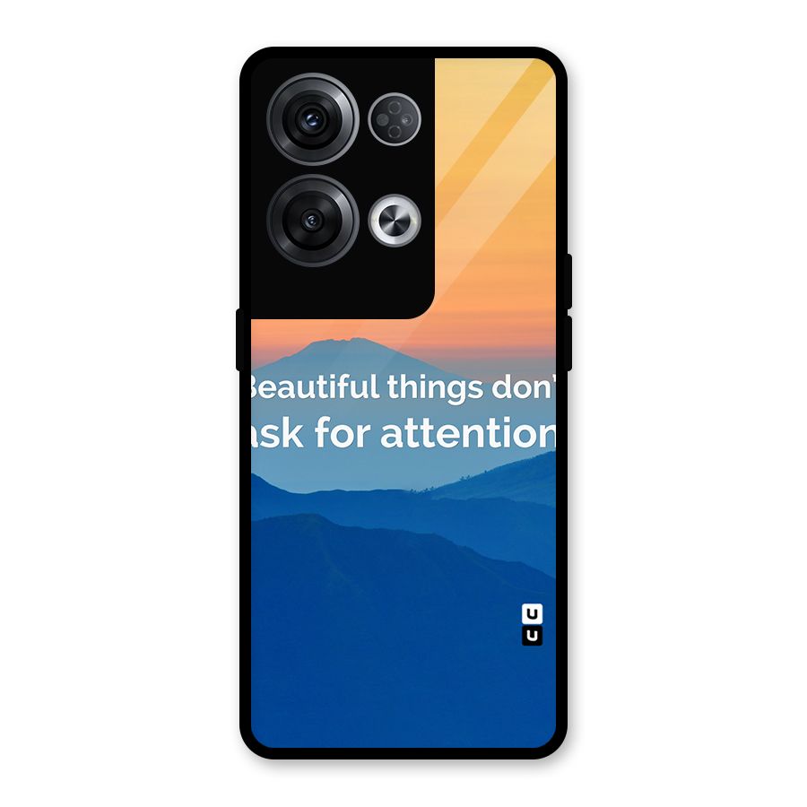 Beautiful Things Quote Glass Back Case for Oppo Reno8 Pro 5G