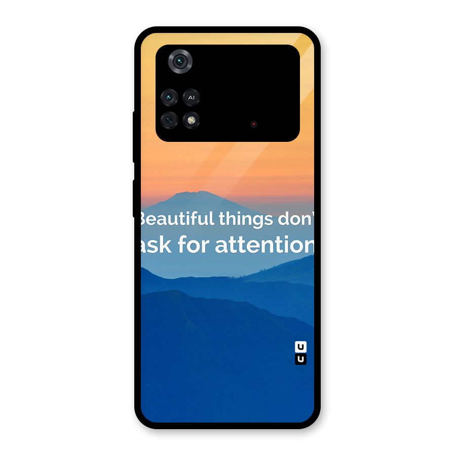Beautiful Things Quote Glass Back Case for Poco M4 Pro 4G