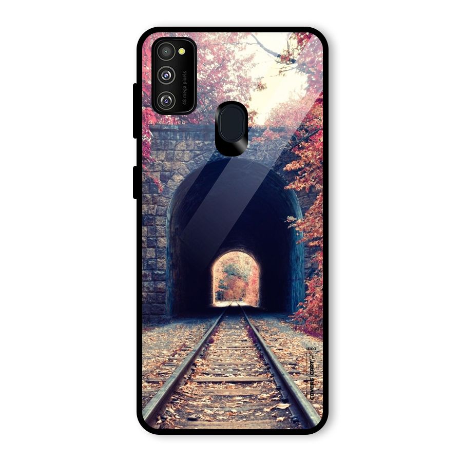 Beautiful Track Glass Back Case for Galaxy M30s