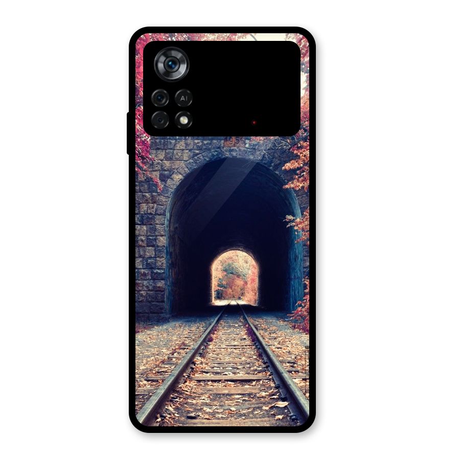 Beautiful Track Glass Back Case for Poco X4 Pro 5G