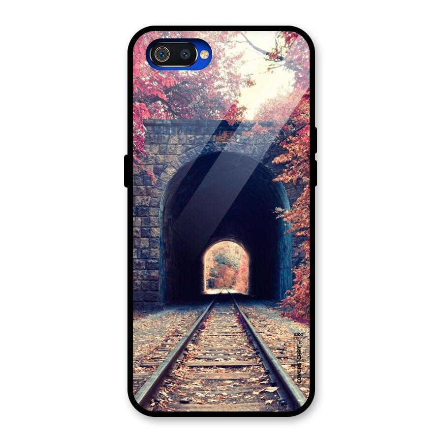 Beautiful Track Glass Back Case for Realme C2