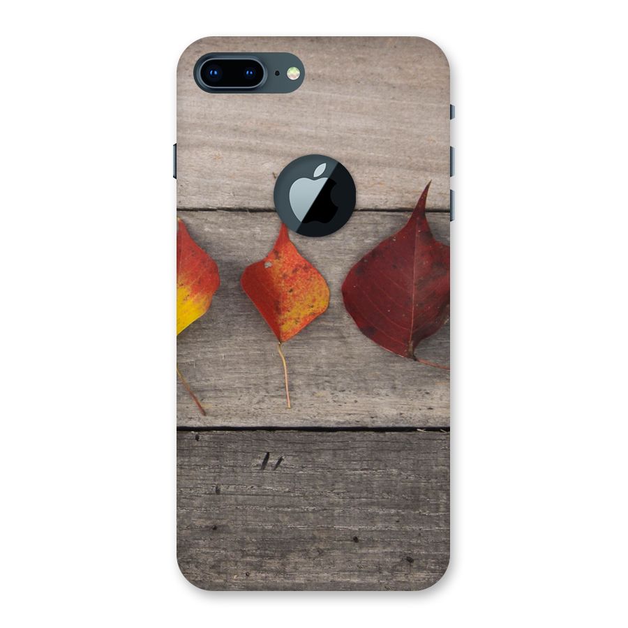 Beautiful Wood Leafs Back Case for iPhone 7 Plus Logo Cut