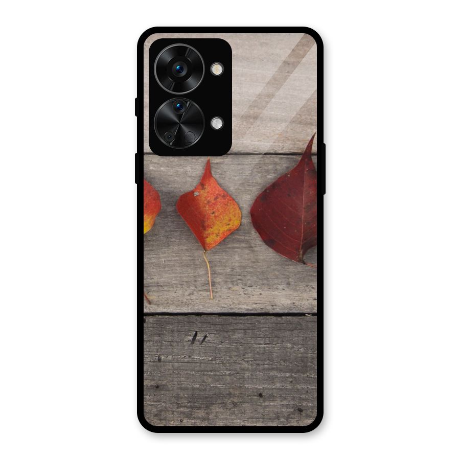 Beautiful Wood Leafs Glass Back Case for OnePlus Nord 2T