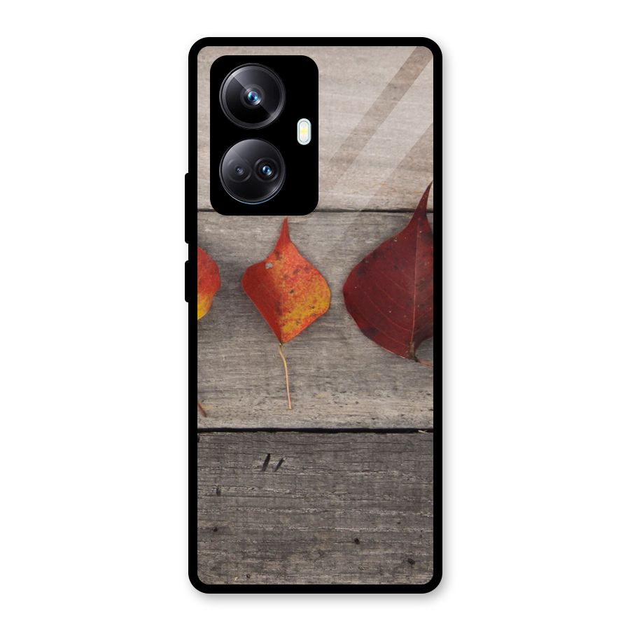 Beautiful Wood Leafs Glass Back Case for Realme 10 Pro Plus