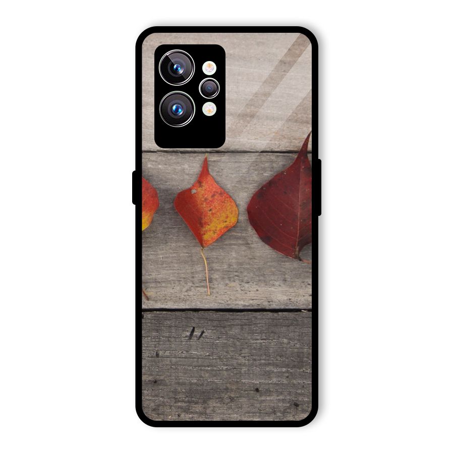 Beautiful Wood Leafs Glass Back Case for Realme GT2 Pro