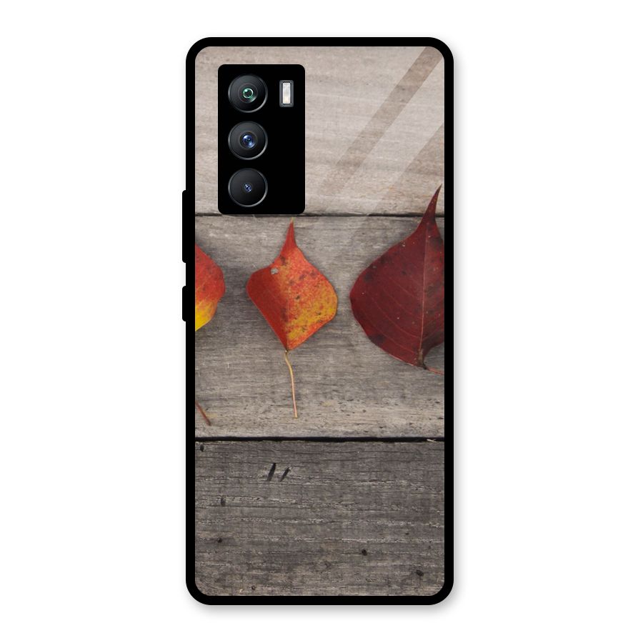 Beautiful Wood Leafs Glass Back Case for Vivo iQOO 9 SE