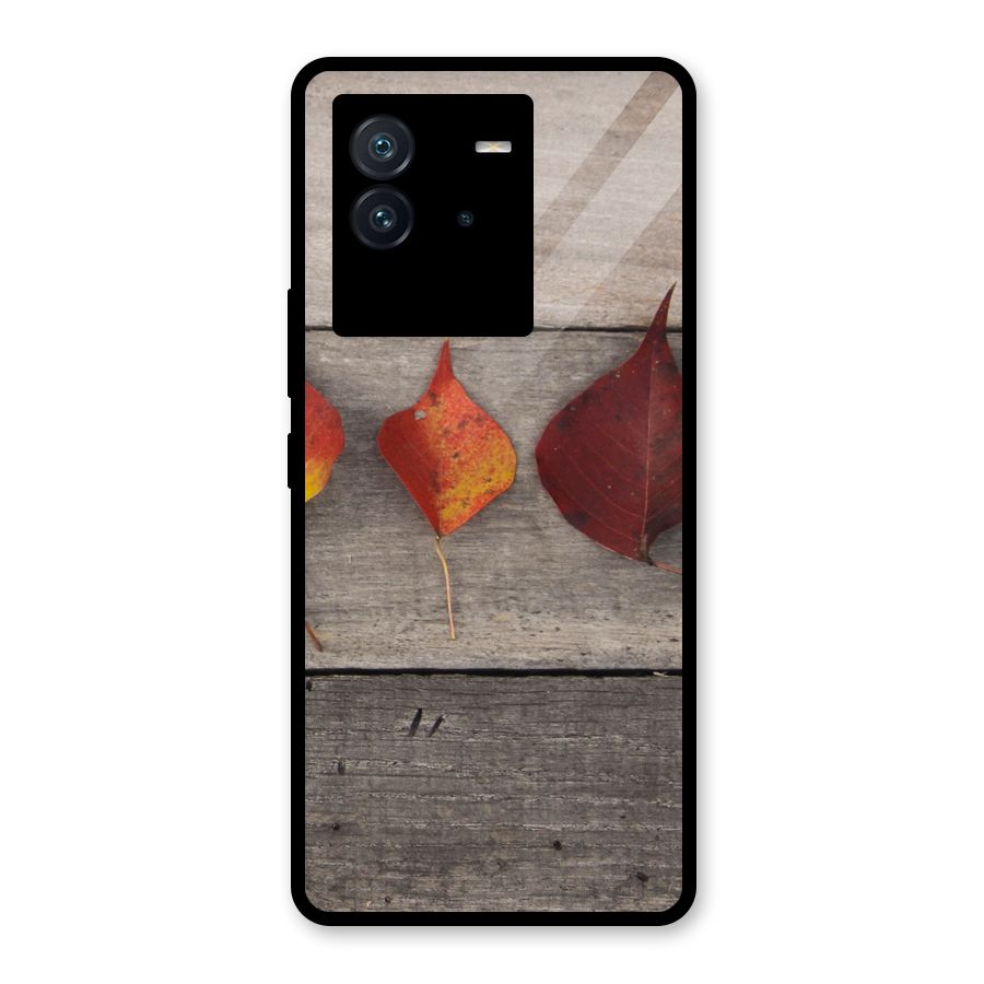 Beautiful Wood Leafs Glass Back Case for Vivo iQOO Neo 6 5G