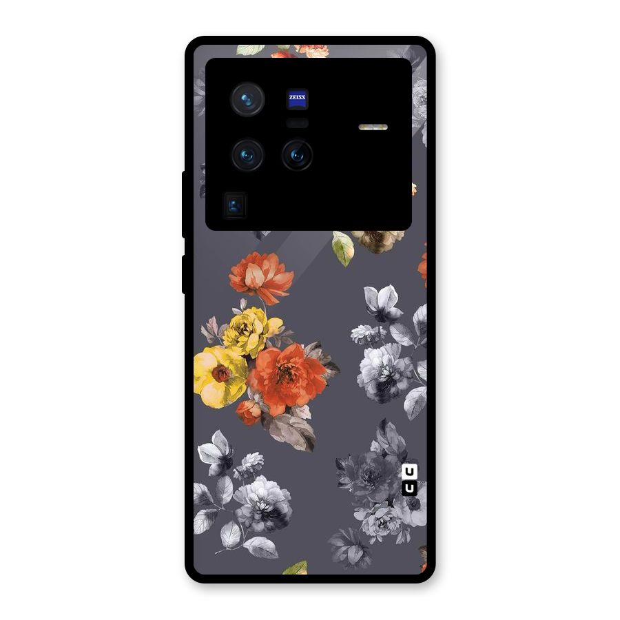 Beauty Art Bloom Glass Back Case for Vivo X80 Pro