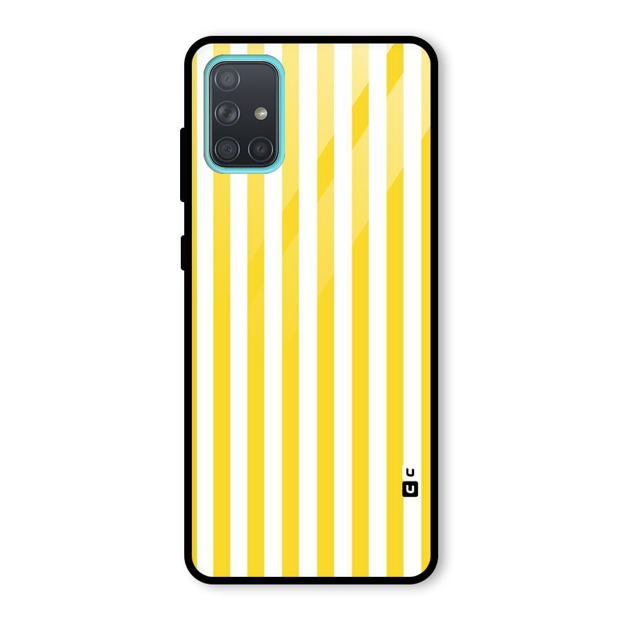 Beauty Color Stripes Glass Back Case for Galaxy A71