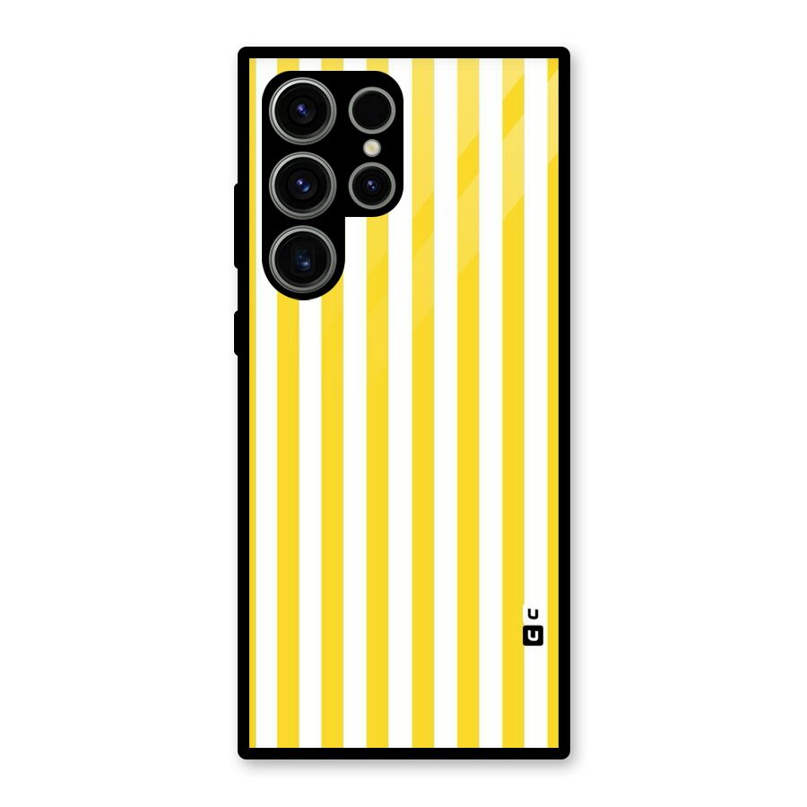 Beauty Color Stripes Glass Back Case for Galaxy S23 Ultra