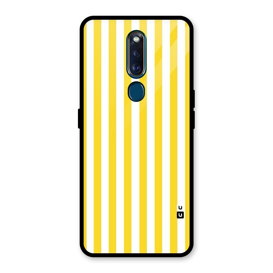 Beauty Color Stripes Glass Back Case for Oppo F11 Pro