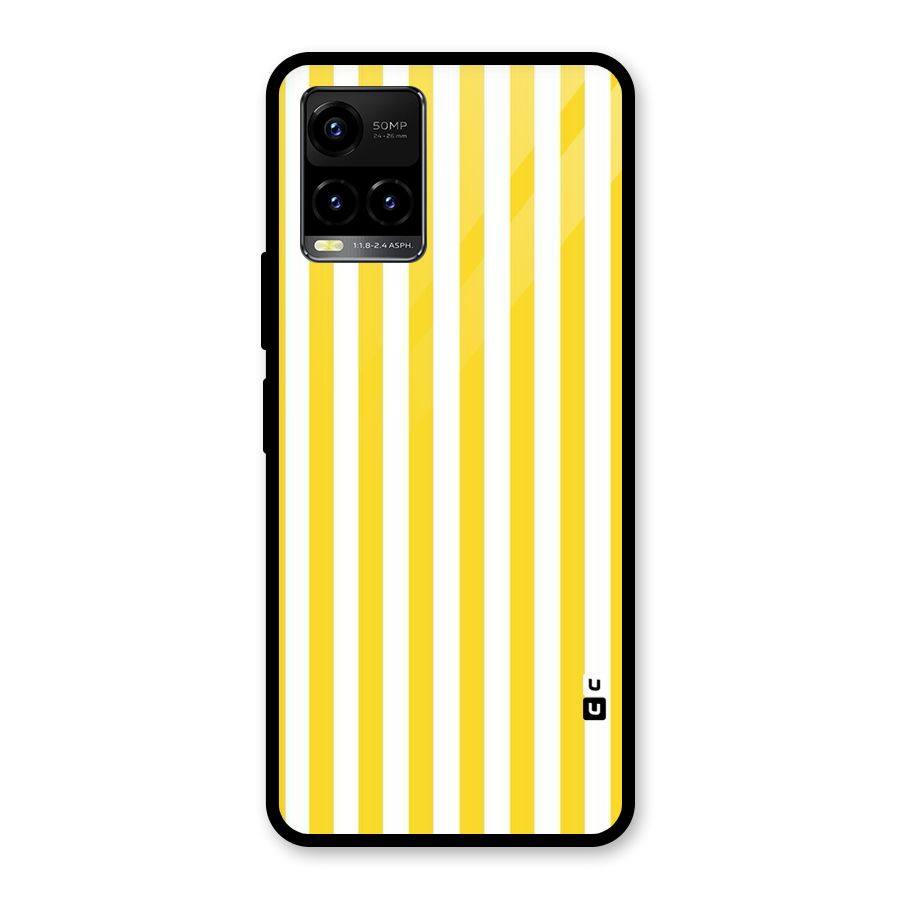 Beauty Color Stripes Glass Back Case for Vivo Y21A