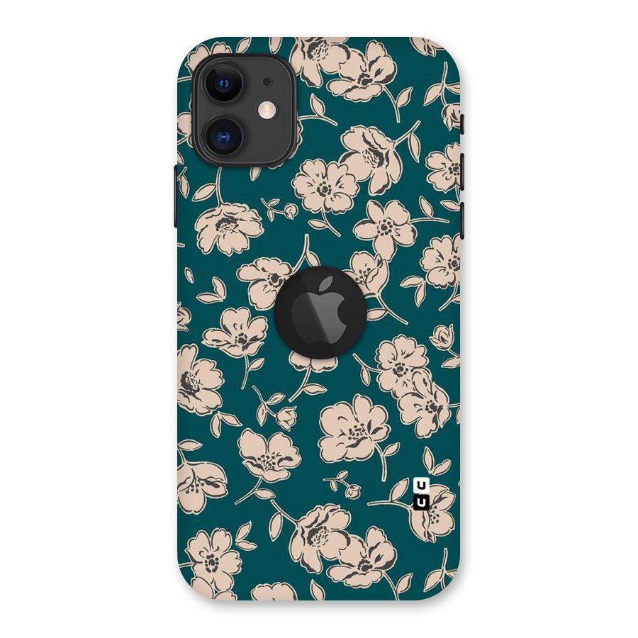 Beauty Green Bloom Back Case for iPhone 11 Logo Cut