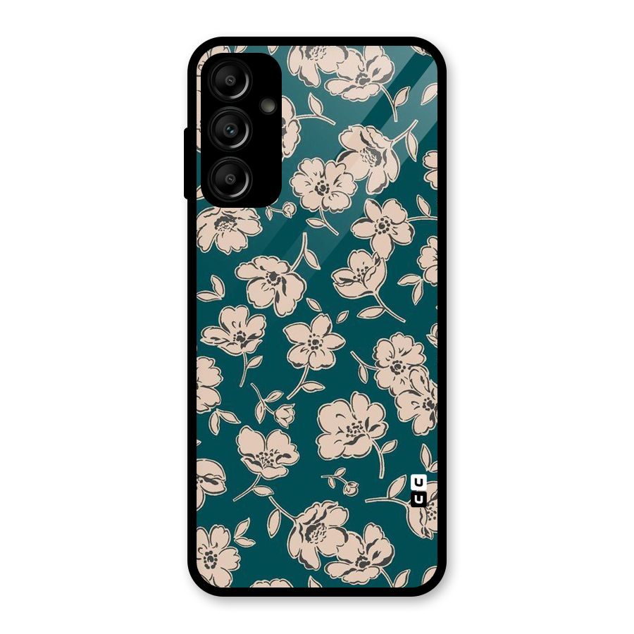 Beauty Green Bloom Glass Back Case for Galaxy A14 5G
