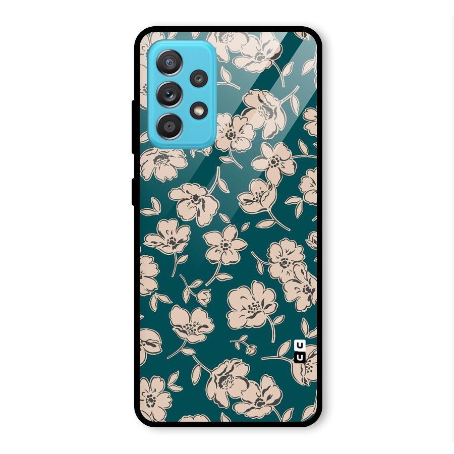 Beauty Green Bloom Glass Back Case for Galaxy A52