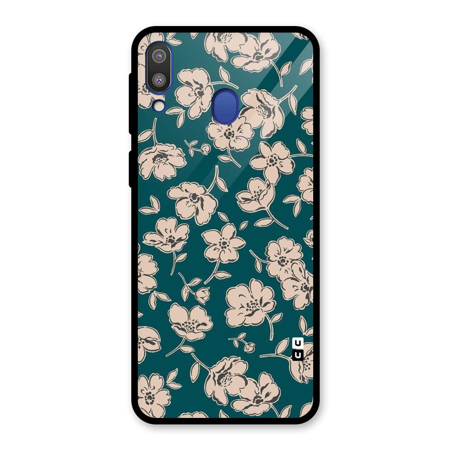 Beauty Green Bloom Glass Back Case for Galaxy M20