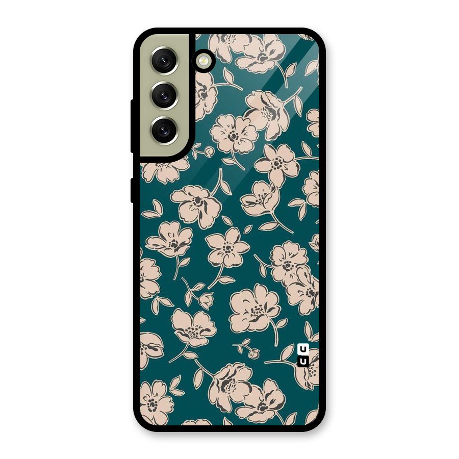 Beauty Green Bloom Glass Back Case for Galaxy S21 FE 5G