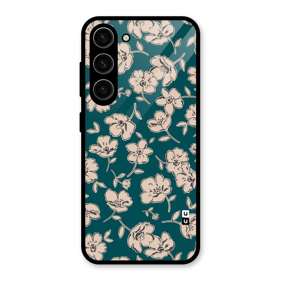 Beauty Green Bloom Glass Back Case for Galaxy S23